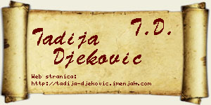 Tadija Đeković vizit kartica